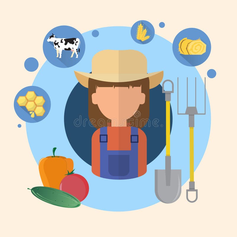 Download Agriculteur Woman Agriculture Icon Illustration de Vecteur - Illustration du internet, dame: 77158324