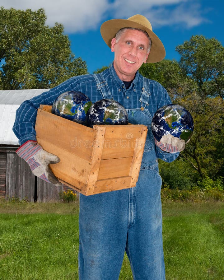 Agriculteur écologique Going Green photo stock Agriculteur écologique Going Green photo stock