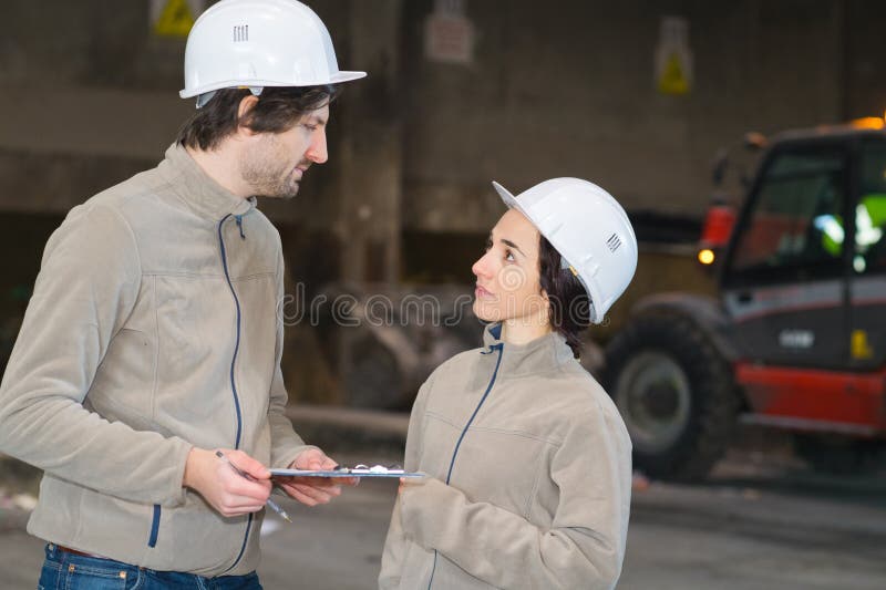 Agricultural Equipment Garage Workers Stock Image Image of business