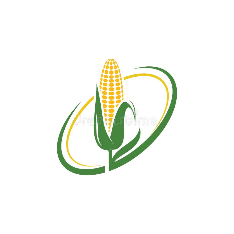 Agriculture Corn Field Farm Industry Vector Logo Design with Tractor in ...