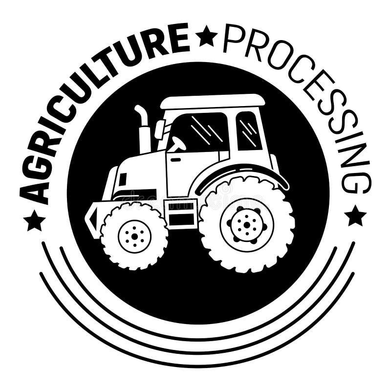 Agriculture Processing Logo, Simple Style Stock Vector Illustration