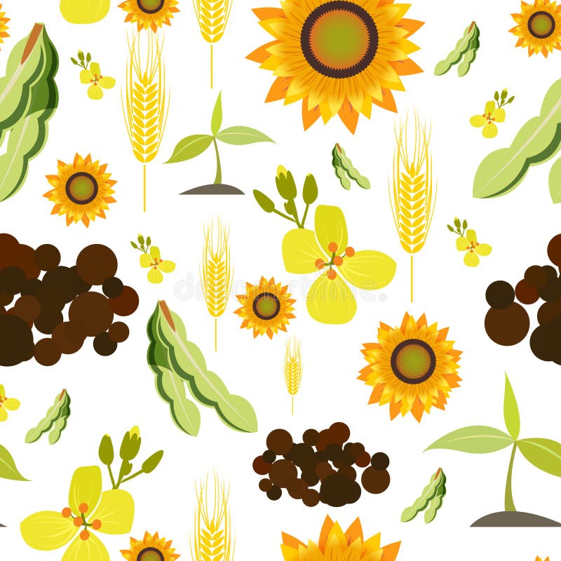 Agriculture seamless pattern.