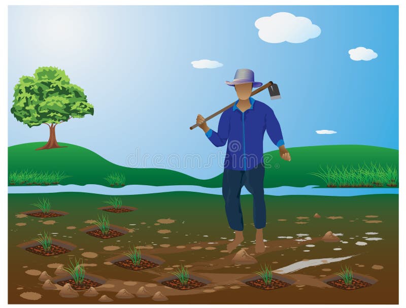 The agriculturist stock vector. Illustration of field - 52742108