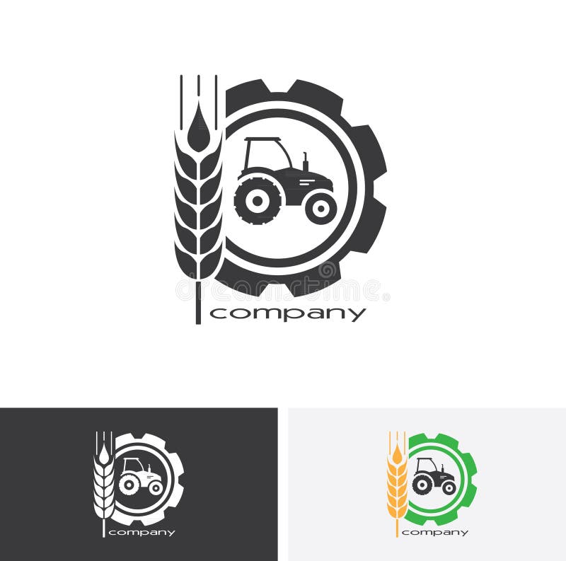 Agro company icon element design. Sign or Symbol, logo design for idustrial company or agriculture company. farming.