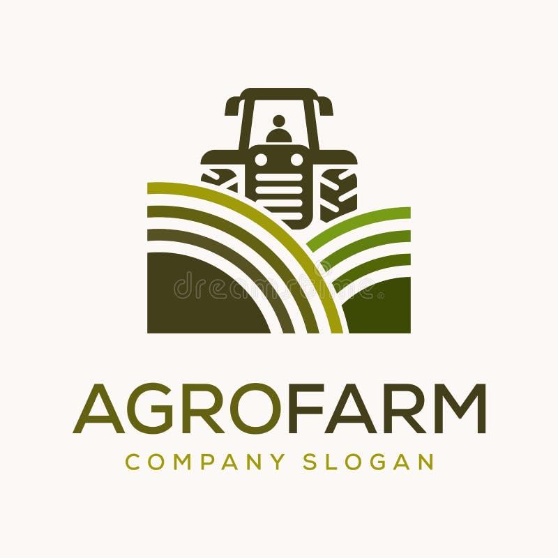 Agro lantgård - illustration för design för vektorlogomall av den åkerbruka affären vektor illustrationer Agro lantgård - illustration för design för vektorlogomall av den åkerbruka affären vektor illustrationer