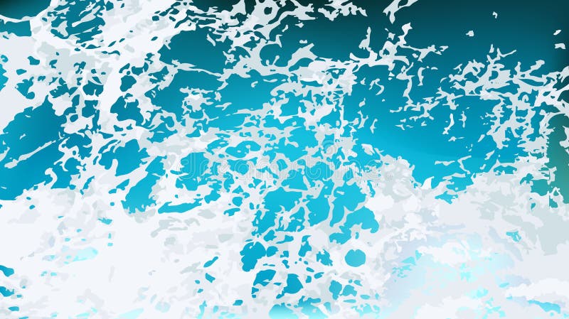 Agua de mar azul abstracta con la espuma blanca para el fondo stock de ilustración Agua de mar azul abstracta con la espuma blanca para el fondo stock de ilustración