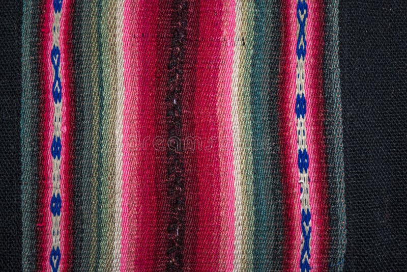 Aguayo andean loom royalty free stock photo
