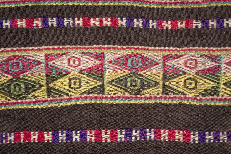 Aguayo andean loom stock image