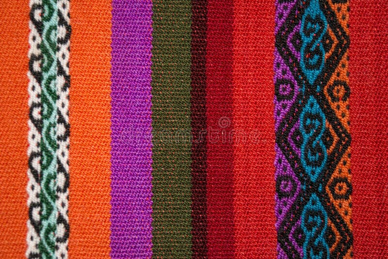 Aguayo andean loom stock photo