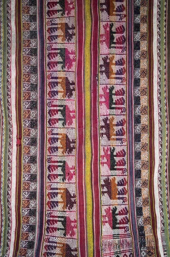 Aguayo andean loom stock photos