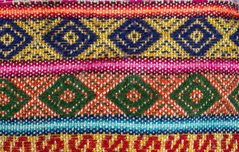 Aguayo andean loom stock photography