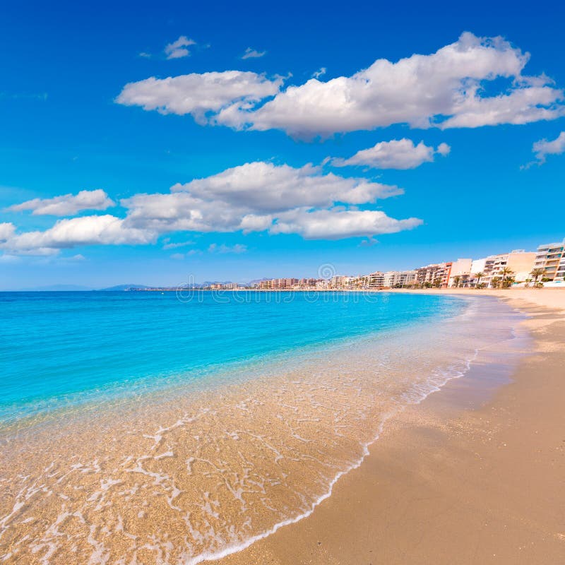 Aguilas Poniente Beach Murcia in Spain Stock Image - Image of costa ...