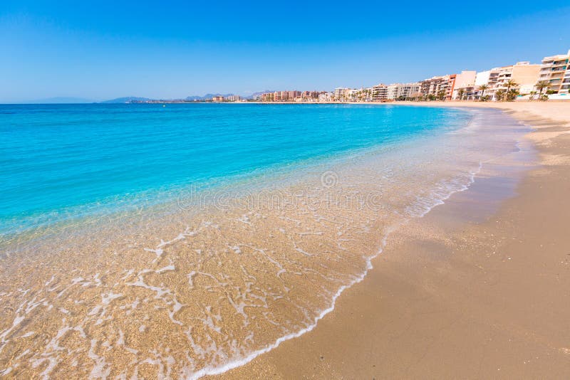 Aguilas Poniente Strand Murcia In Spanje Stock Afbeelding ...