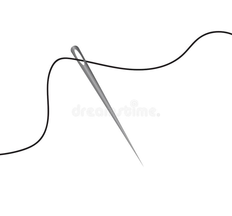 Needle with thread on white background. article for sewing. vector illustration. sew a hole on clothes. Needle with thread on white background. article for sewing. vector illustration. sew a hole on clothes.