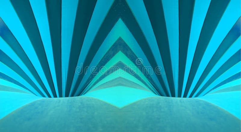 Abstract photograph with blue lines and curves, inside of a circus tent. Abstract photograph with blue lines and curves, inside of a circus tent