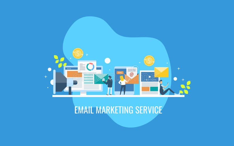 Agência do mercado do e-mail que proporciona o serviço do mercado do e-mail, pessoa de contrato com campanha personalizada do e-m ilustração royalty free Agência do mercado do e-mail que proporciona o serviço do mercado do e-mail, pessoa de contrato com campanha personalizada do e-m ilustração royalty free