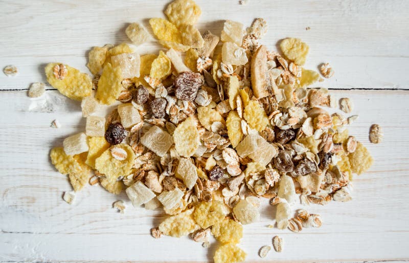 Ahandful of cereals on a light background royalty free stock photos Ahandful of cereals on a light background royalty free stock photos