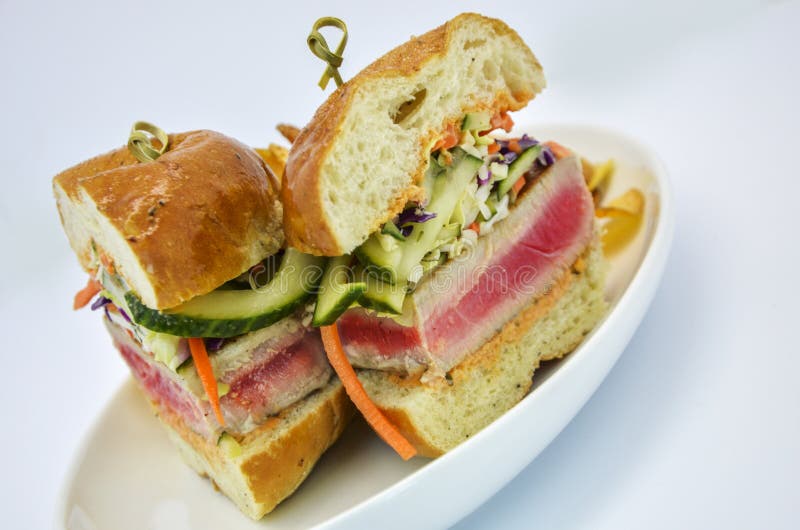 Ahi Tuna Sandwich stock photo. Image of brew, samples 57152014