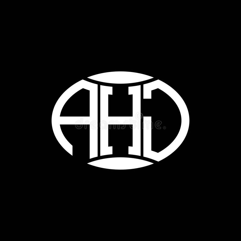 AHJ abstract monogram circle logo design on black background. AHJ Unique creative initials letter logo.. AHJ abstract monogram. Ahj business vectors