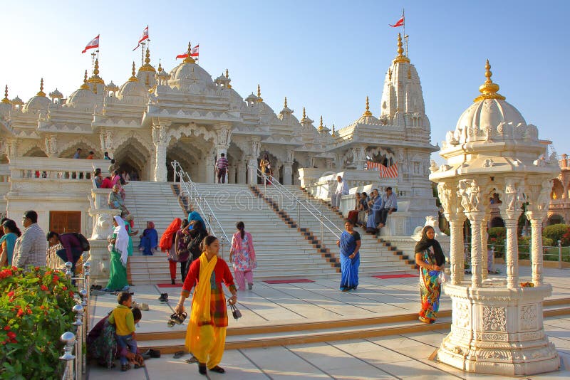 A jain temple in Ahmedabad, Gujarat, with pilgrims