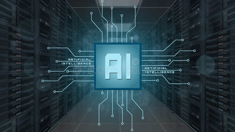 AI - Artificial intelligence background - Abstract concept of cyber technology and automation vector illustration AI - Artificial intelligence background - Abstract concept of cyber technology and automation vector illustration