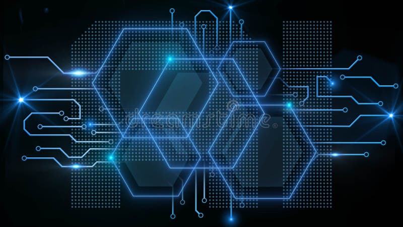 AI - Artificial Intelligence concept - abstract futuristic technology illustration with AI letters in the background royalty free illustration
