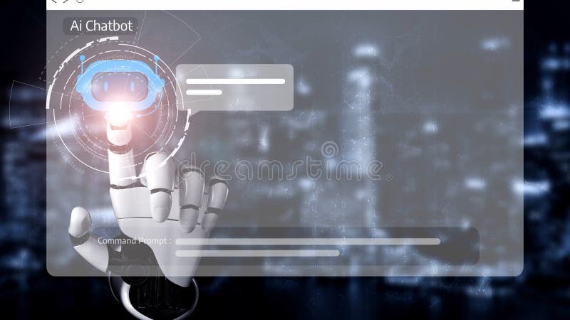 AI Artificial Intelligence Virtual Assistant for Smart Business Muxer stock photography