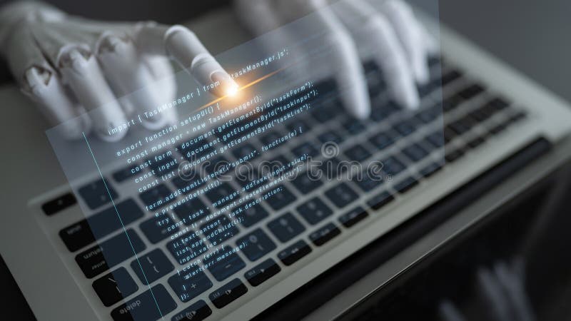 AI-Assisted Code Development for Web Task Management Latch royalty free stock image
