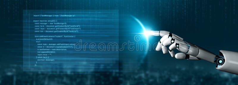 AI-Assisted Code Development for Web Task Management Vouch royalty free illustration