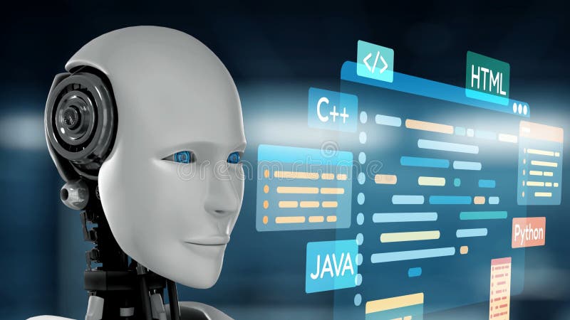 AI-Assisted Programming with Smart Coding Interfaces Epoch vector illustration