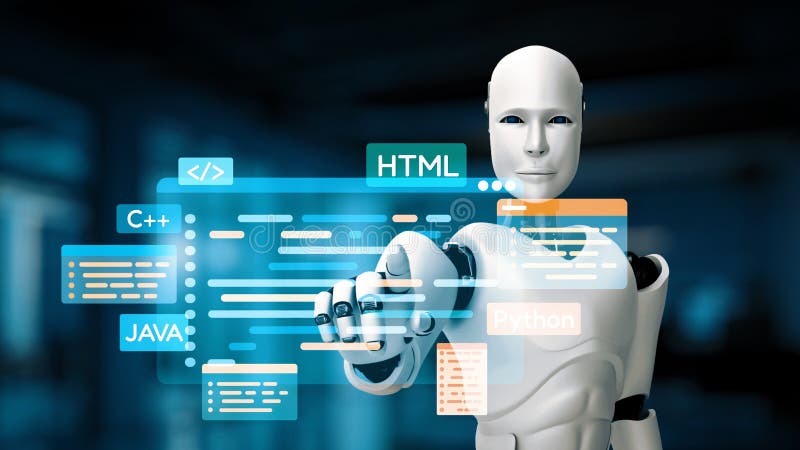 AI-Assisted Programming with Smart Coding Interfaces Epoch royalty free stock images