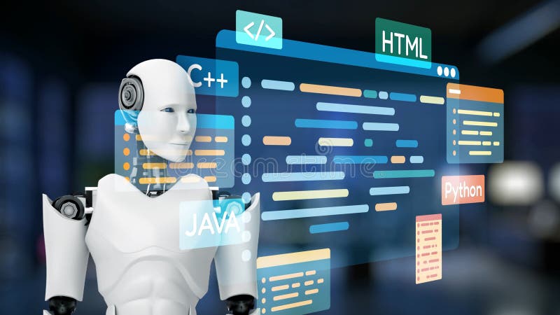 AI-Assisted Programming with Smart Coding Interfaces Epoch royalty free stock images