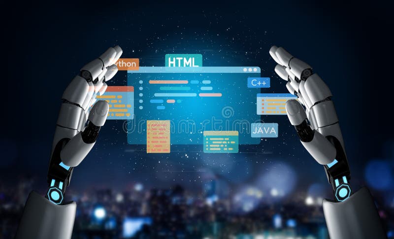 AI-Assisted Programming with Smart Coding Interfaces Vouch stock illustration