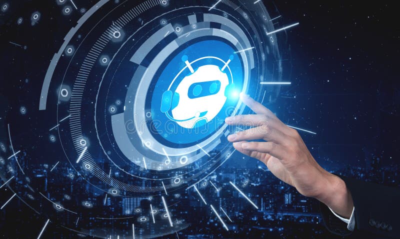 Ai chatbot concetto di applicazione di servizio di clienti digitali intelligenti. fotografia stock libera da diritti