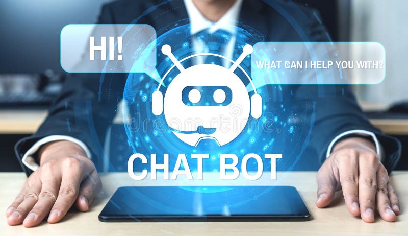Ai chatbot concetto di applicazione di servizio di clienti digitali intelligenti. fotografia stock