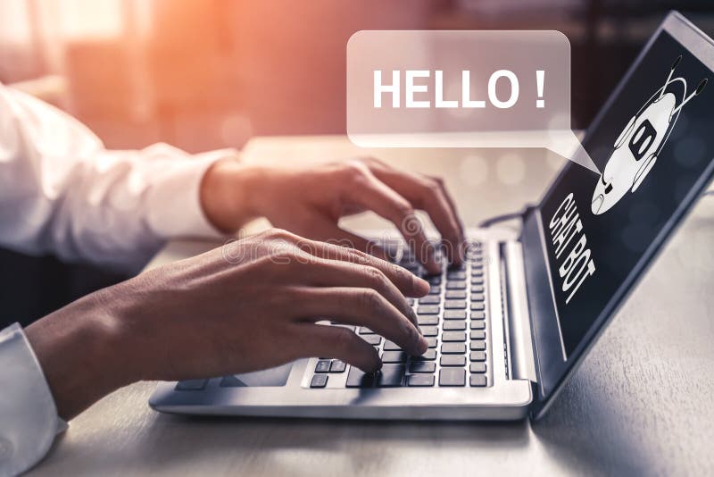 Ai chatbot concetto di applicazione di servizio di clienti digitali intelligenti. immagine stock libera da diritti