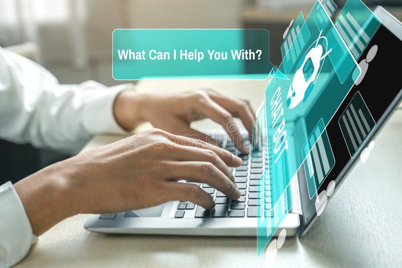 AI Chatbot smart digital customer service application concept royalty free stock photos