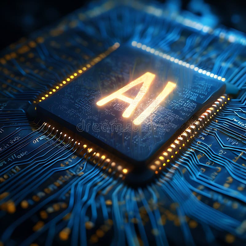 AI Chip: The Future of Technology stock illustration