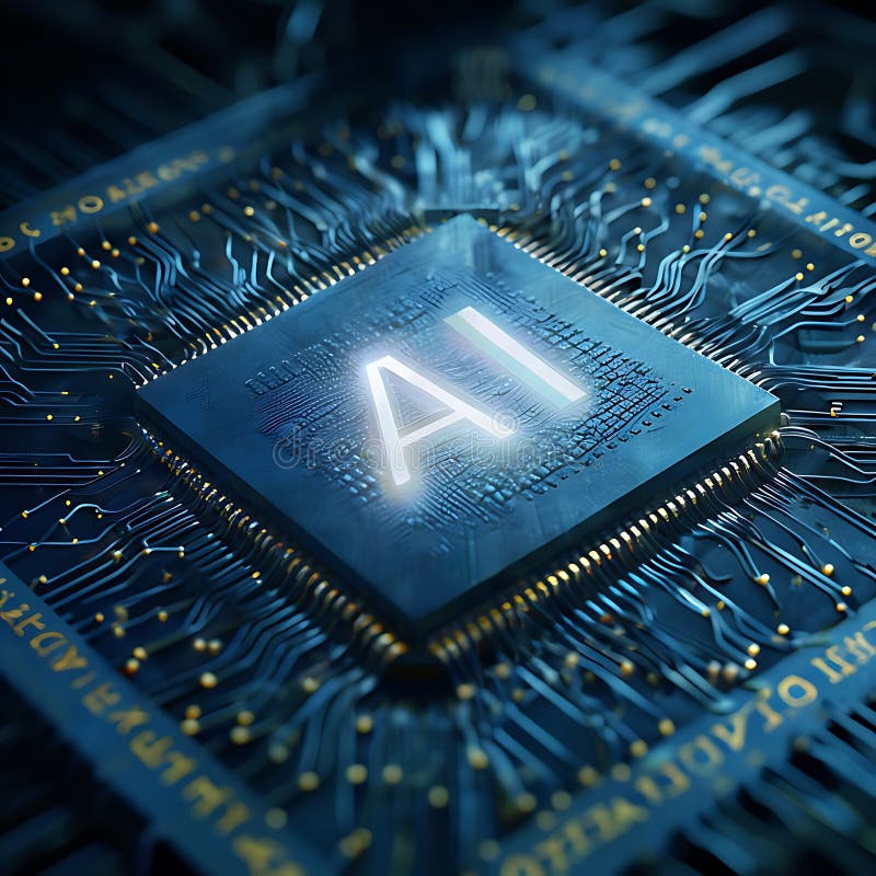 AI Chip: The Future of Technology stock illustration