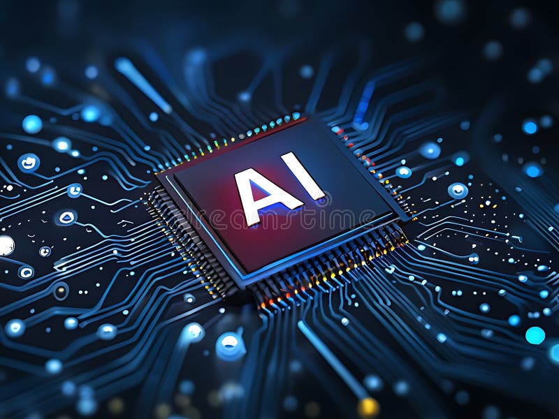AI Chip: The Future of Technology vector illustration