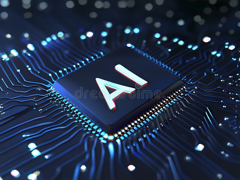 AI Chip - The Future of Technology vector illustration