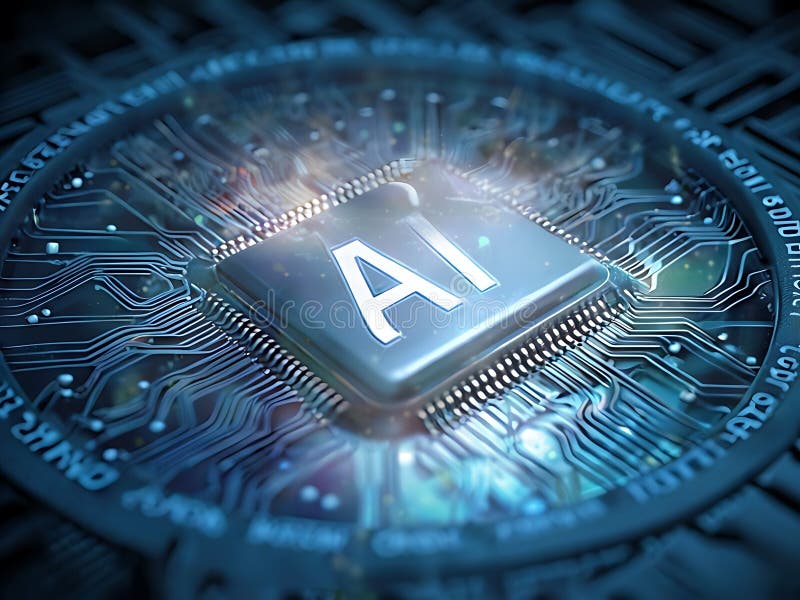 AI Chip: The Future of Technology stock illustration