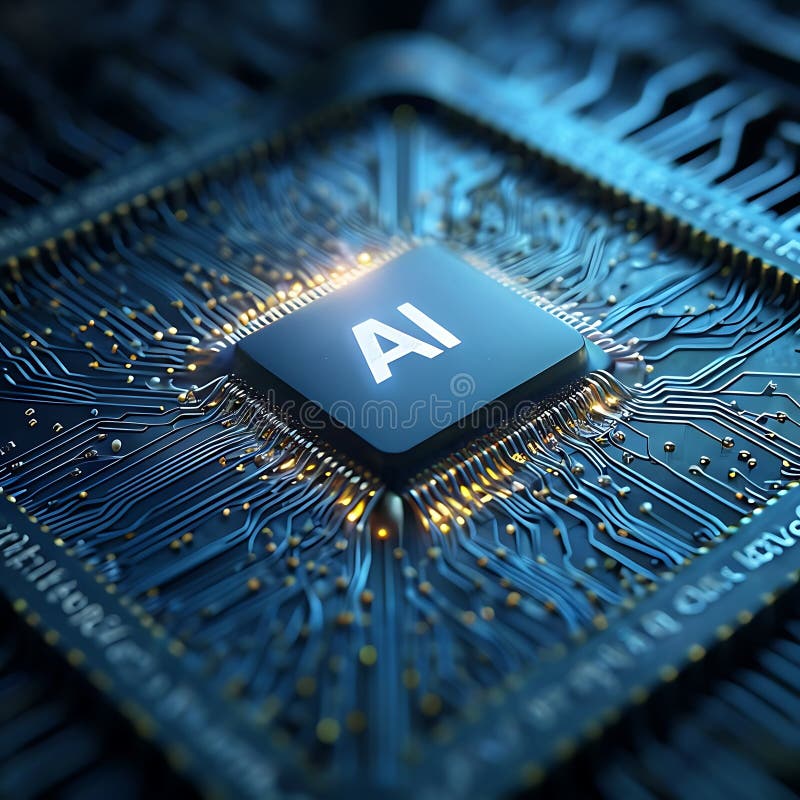 AI Chip - The Future of Technology vector illustration