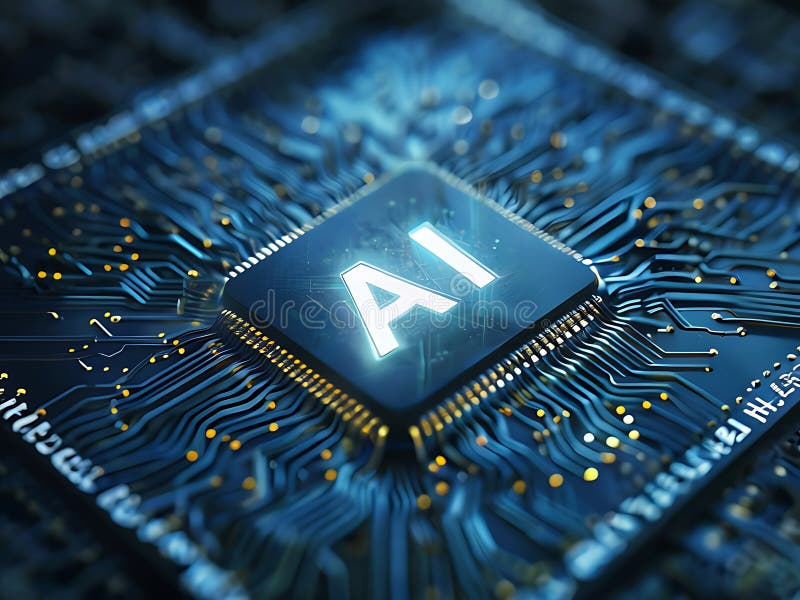 AI Chip - The Future of Technology vector illustration
