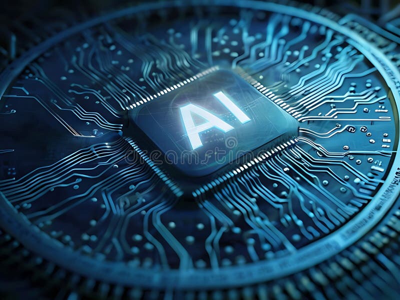 AI Chip - The Future of Technology vector illustration