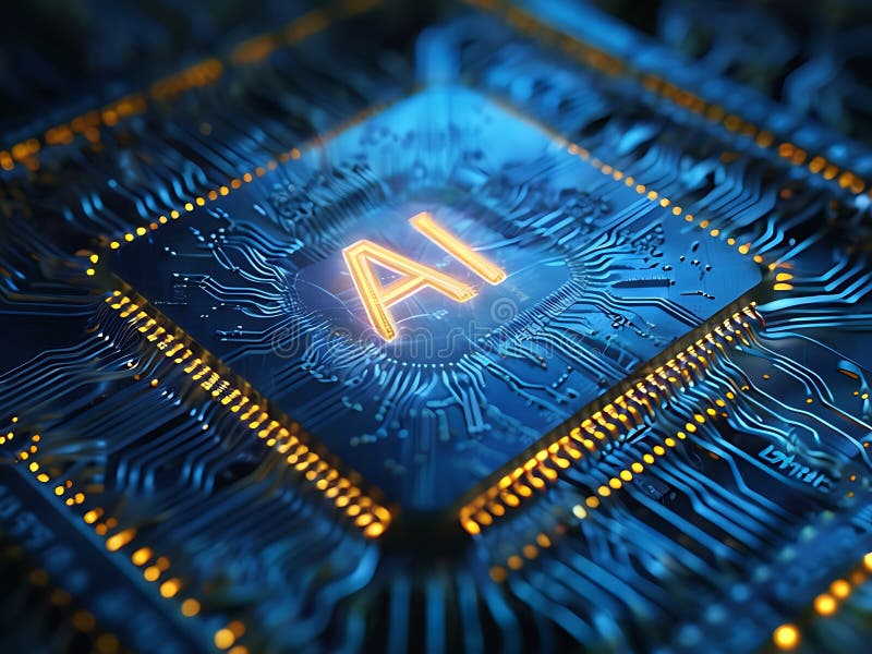 AI Chip: A Technological Breakthrough royalty free illustration