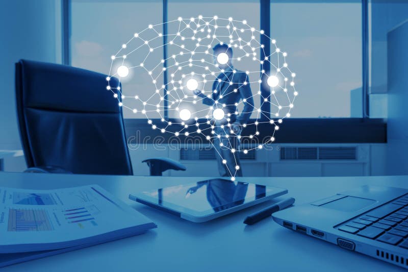 AI conceptual in business technology, artificial intelligence con royalty free stock photo