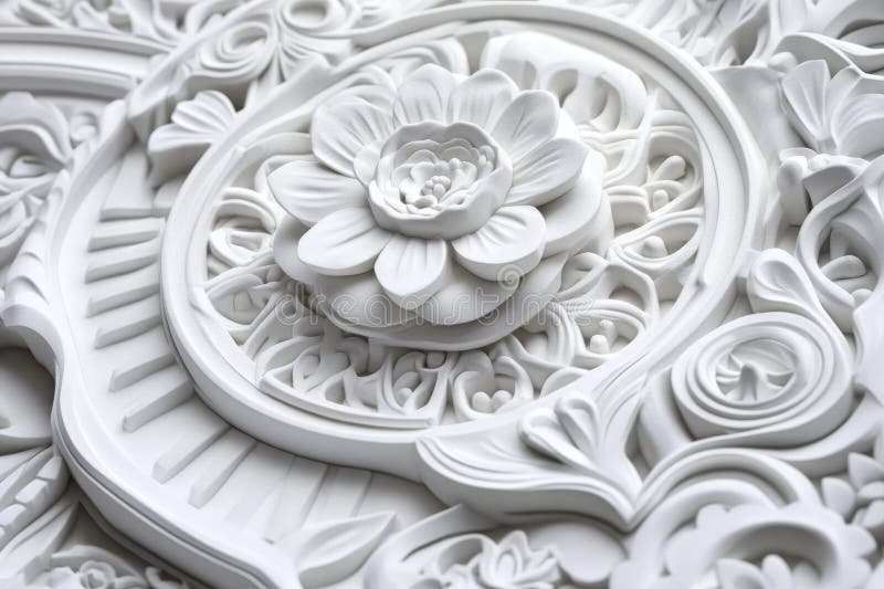 AI-created seamless wallpaper pattern featuring a white background royalty free stock images