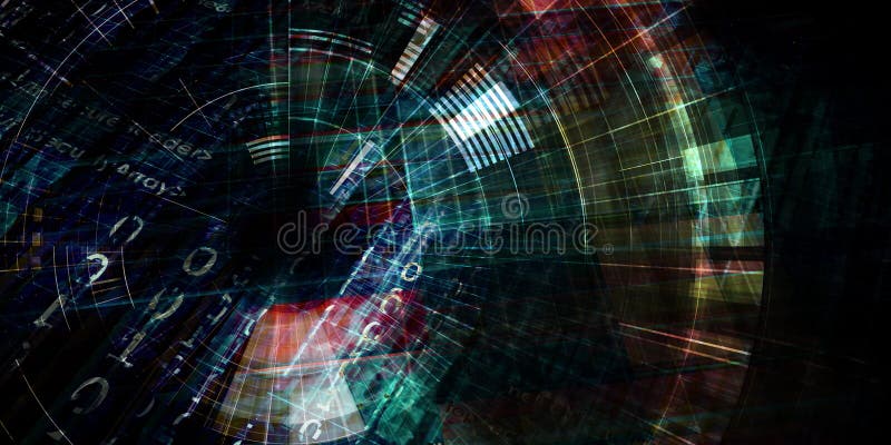 AI Cybersecurity Threat Monitoring Digital Background vector illustration