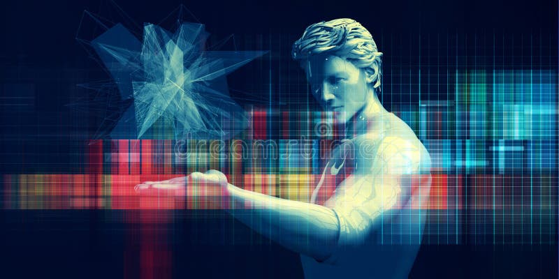 AI Data Analytics Background royalty free illustration